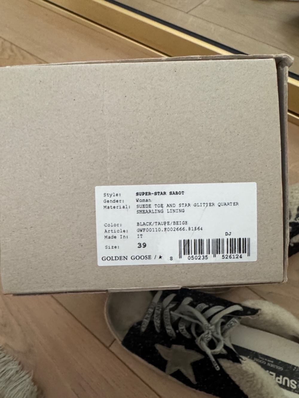 Golden Goose Black Glitter & Gray Suede Star Slip-On Sneakers - Picture 4 of 4